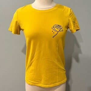 Yellow Rose Printed T-Shirt Size Small